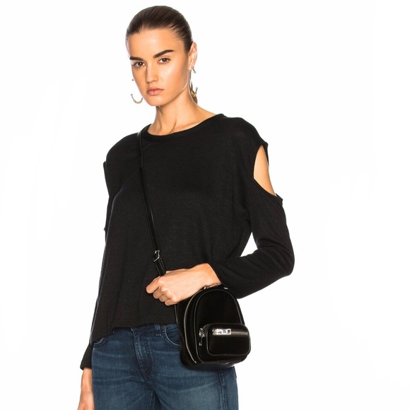 NEW rag & bone XS Black Slash Long Sleeve Sweater NWT - Picture 2 of 16